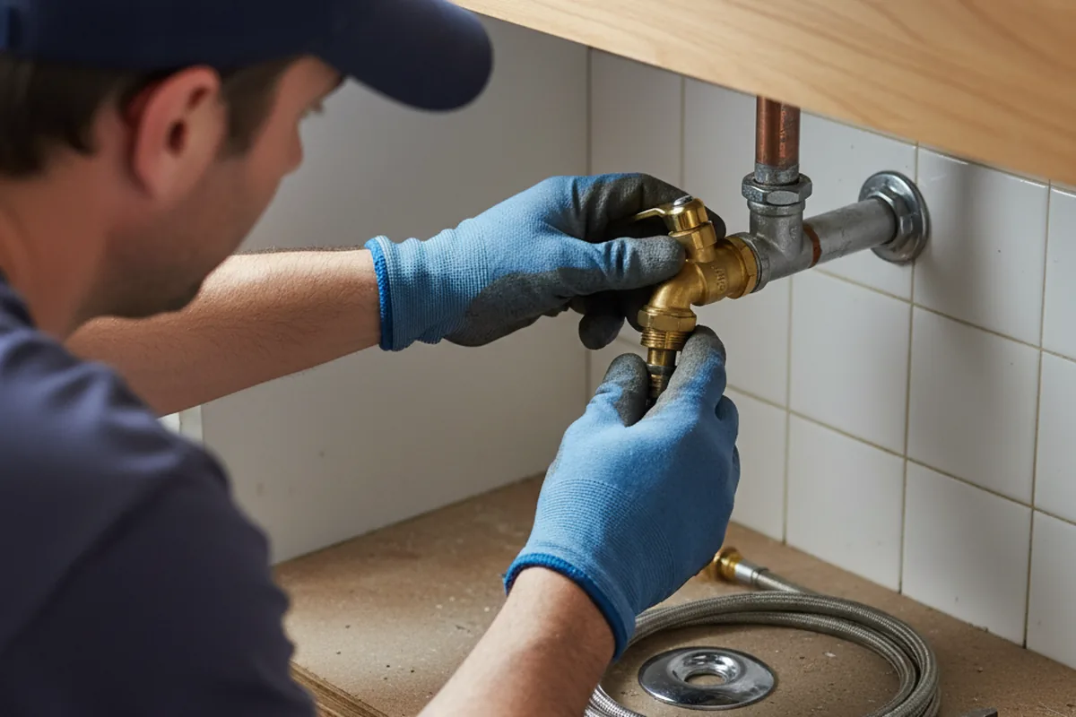 Shutoff valve and fitting work during Burst Pipe Repair in Uxbridge